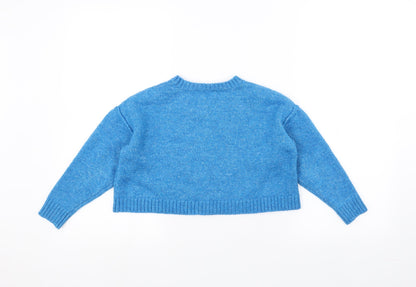 miss e-vie Girls Blue   Pullover Jumper Size 7-8 Years