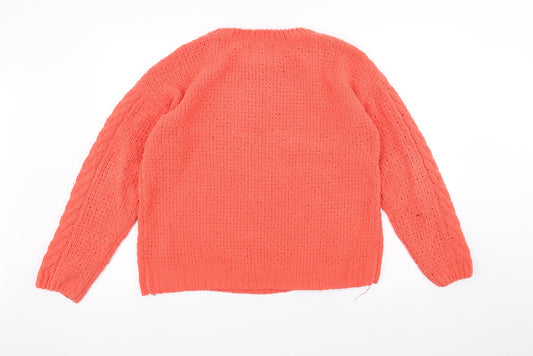 Primark Womens Orange   Pullover Jumper Size S