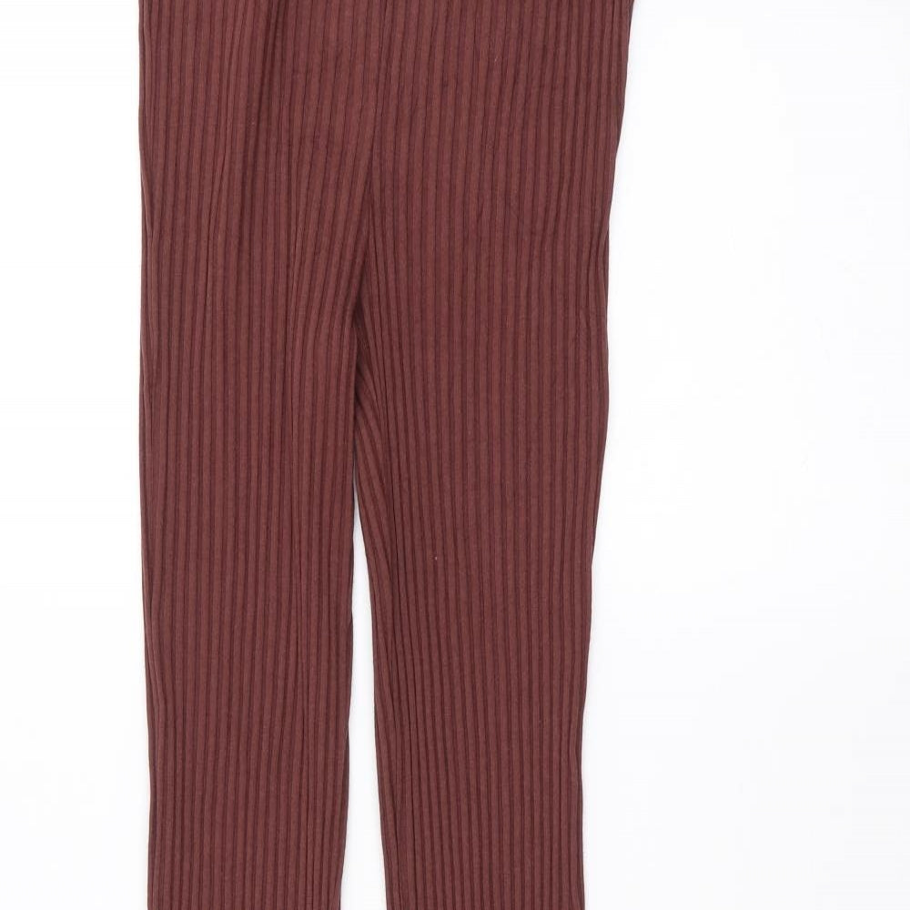 Womens UK Size M Zara Regular Fit  Red Trousers