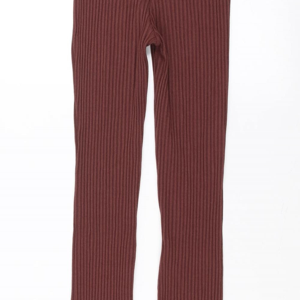 Womens UK Size M Zara Regular Fit  Red Trousers