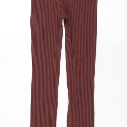Womens UK Size M Zara Regular Fit  Red Trousers