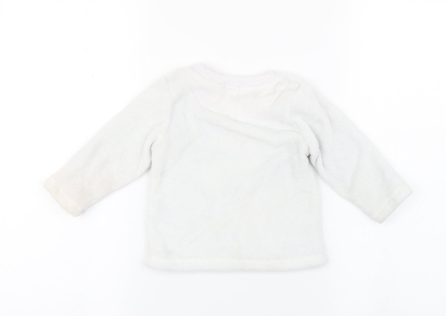 Crafted Baby White   Pullover T-Shirt Size 18-24 Months  - rainbow