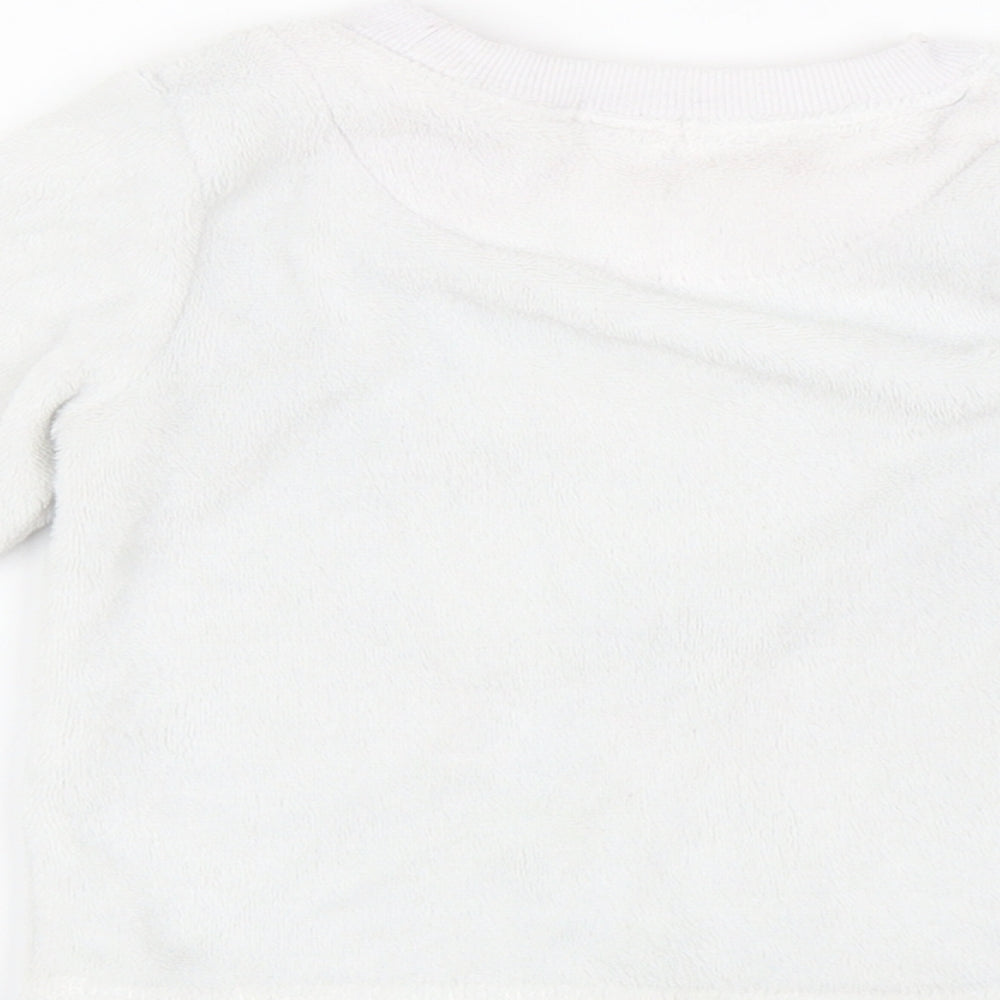 Crafted Baby White   Pullover T-Shirt Size 18-24 Months  - rainbow