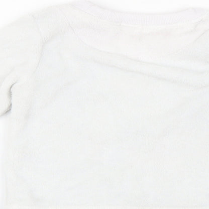 Crafted Baby White   Pullover T-Shirt Size 18-24 Months  - rainbow