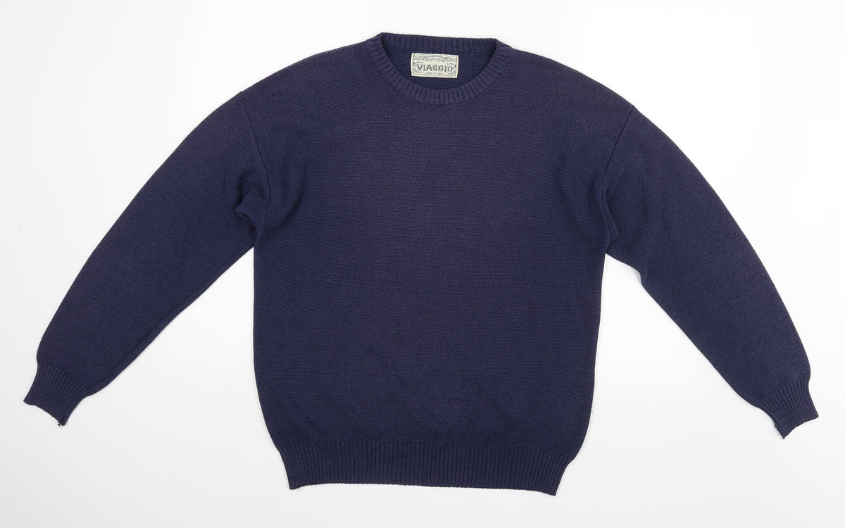 Viaggio Mens Blue   Pullover Jumper