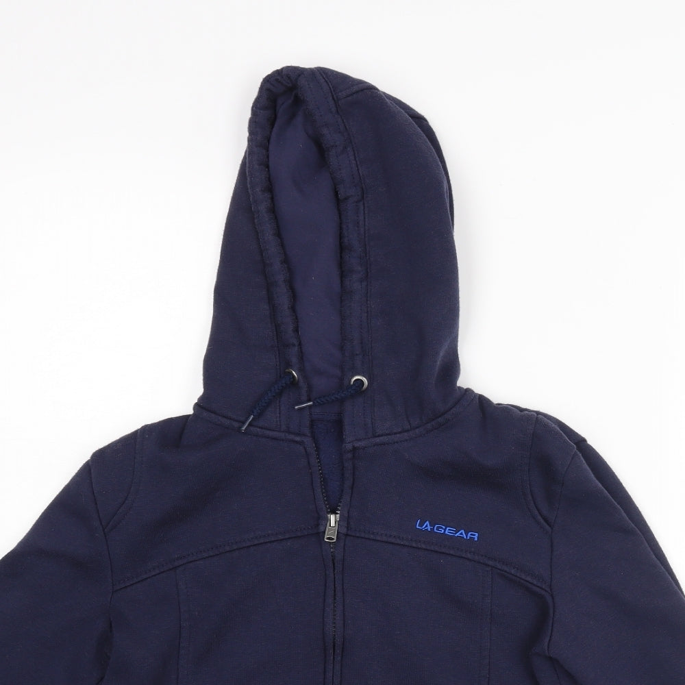 Womens UK Size 8 LA Gear Blue Full Zip Hoodie