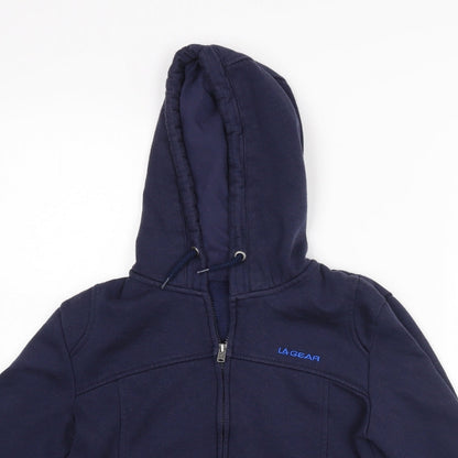 Womens UK Size 8 LA Gear Blue Full Zip Hoodie