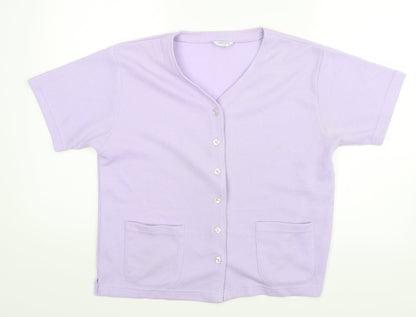Womens UK Size 12 Editions Purple Basic Blouse
