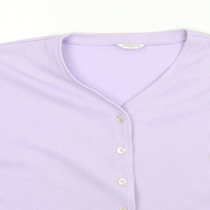 Womens UK Size 12 Editions Purple Basic Blouse