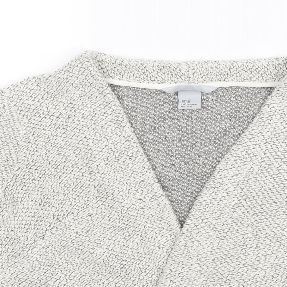 Womens UK Size XS H&M Grey Basic Blouse