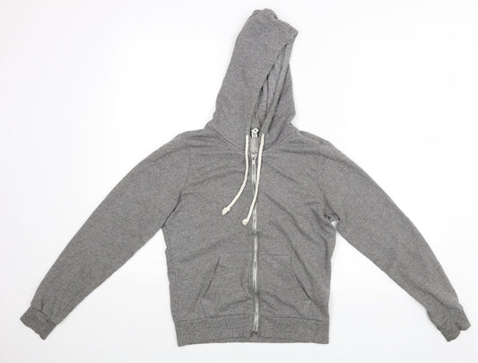 Divided Womens Grey  Rayon Full Zip Hoodie Size S