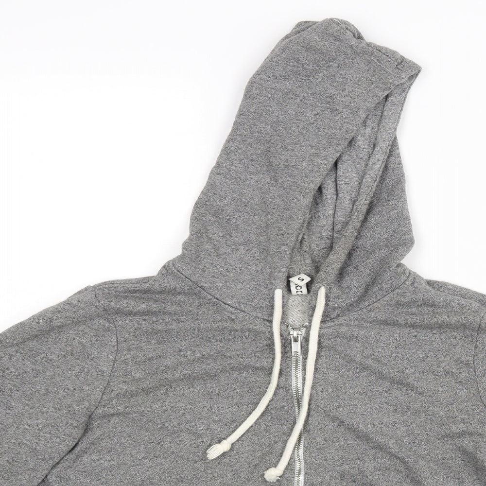 Divided Womens Grey  Rayon Full Zip Hoodie Size S