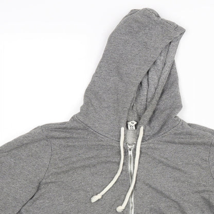 Divided Womens Grey  Rayon Full Zip Hoodie Size S