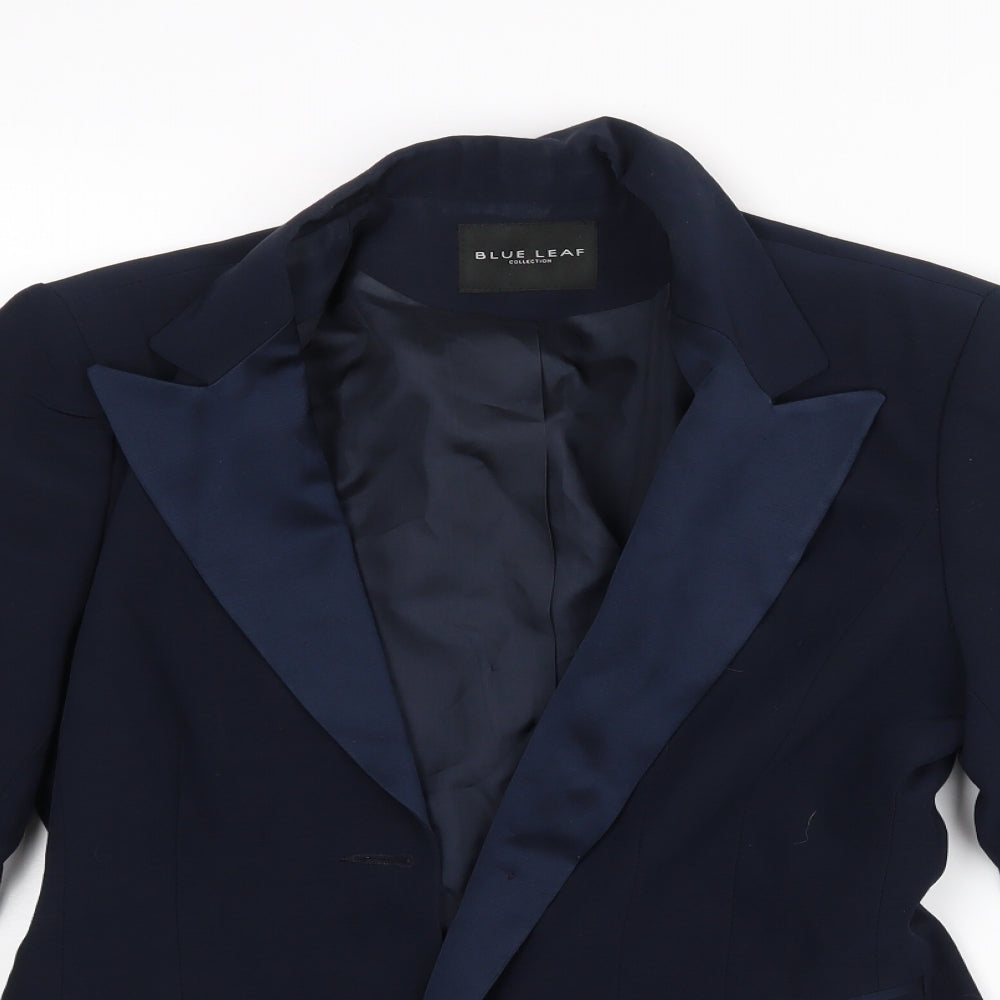Blue Leaf Womens Blue   Jacket Blazer Size 12