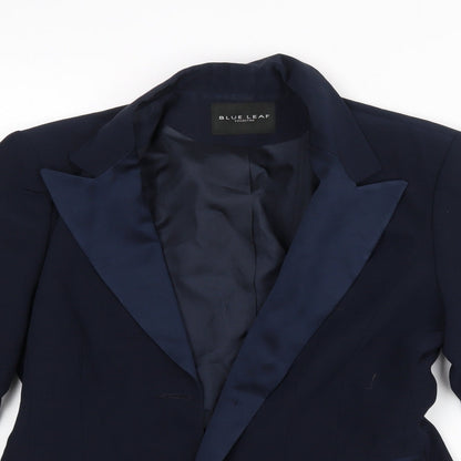 Blue Leaf Womens Blue   Jacket Blazer Size 12
