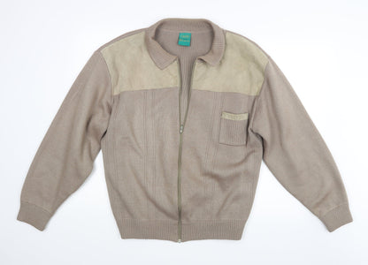 Canada Mens Beige   Full Zip Jumper