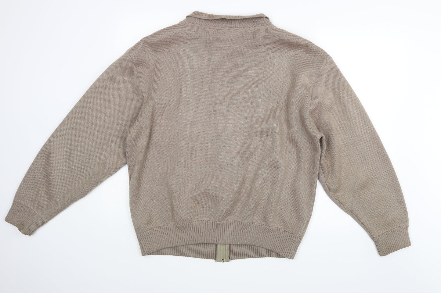Canada Mens Beige   Full Zip Jumper