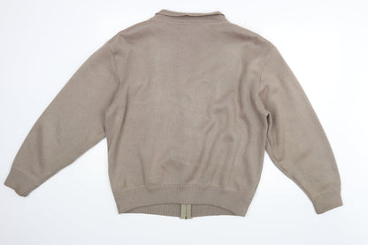 Canada Mens Beige   Full Zip Jumper