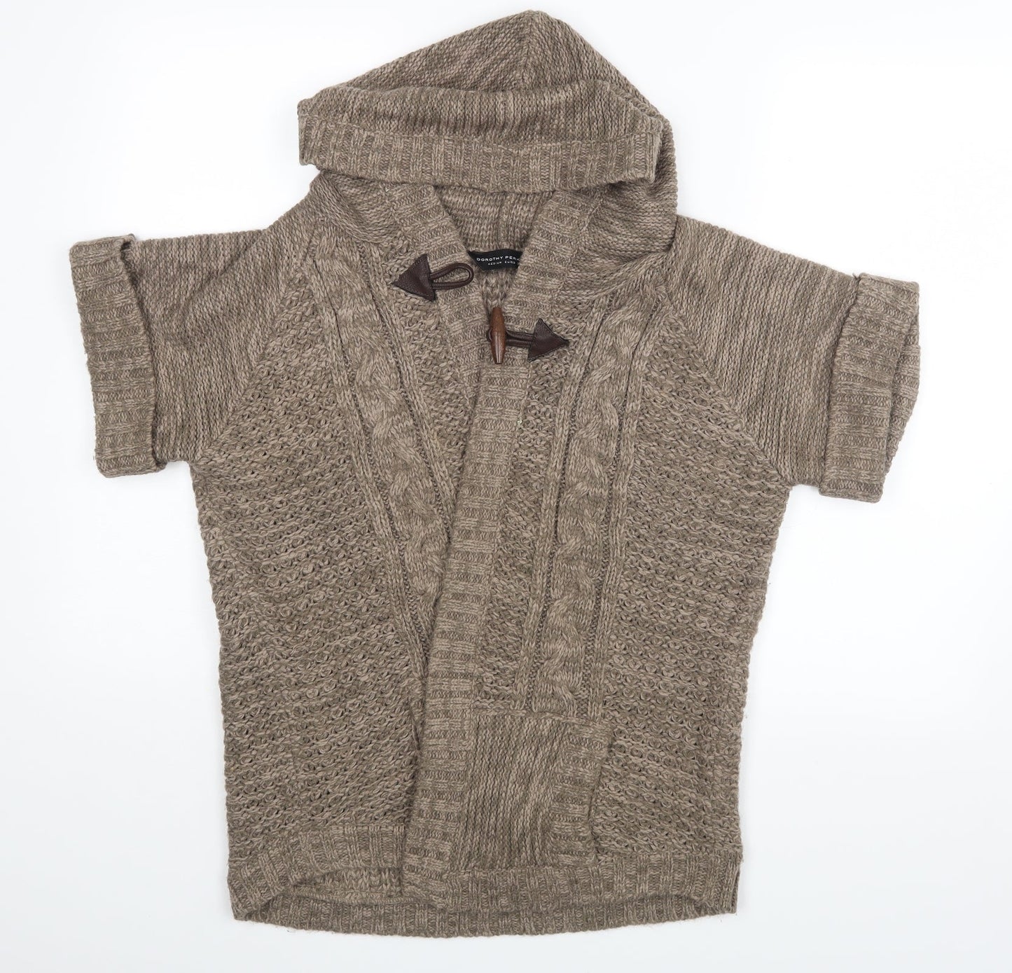 Womens UK Size M Dorothy Perkins Brown Wrap Jumper