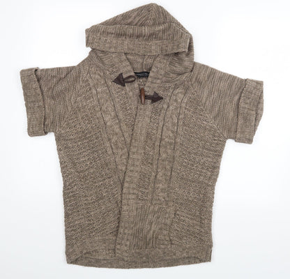 Womens UK Size M Dorothy Perkins Brown Wrap Jumper
