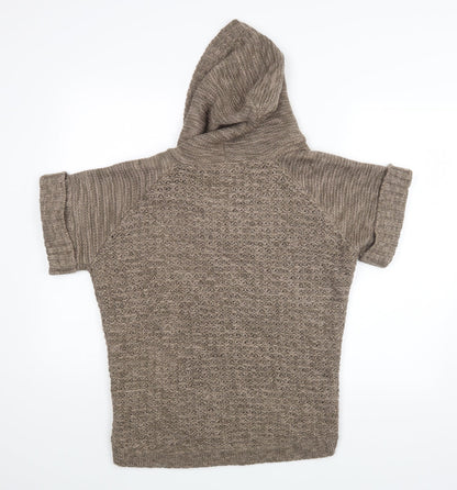 Womens UK Size M Dorothy Perkins Brown Wrap Jumper