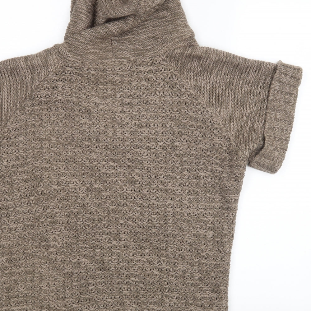Womens UK Size M Dorothy Perkins Brown Wrap Jumper