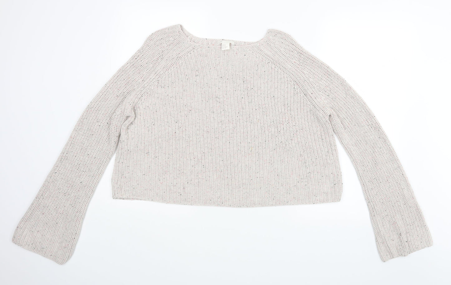 Womens UK Size XS H&M Beige Pullover Jumper