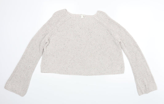 Womens UK Size XS H&M Beige Pullover Jumper