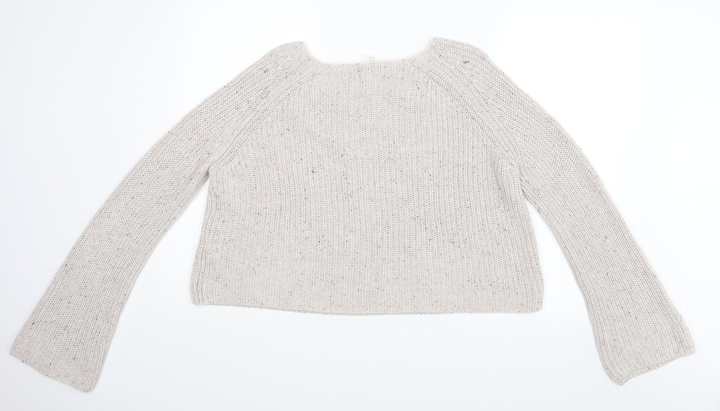 Womens UK Size XS H&M Beige Pullover Jumper
