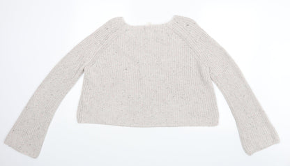 Womens UK Size XS H&M Beige Pullover Jumper