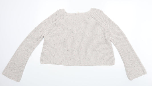 Womens UK Size XS H&M Beige Pullover Jumper