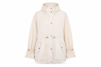 Paspasya Womens Beige  Rayon Jacket Coat Size 12