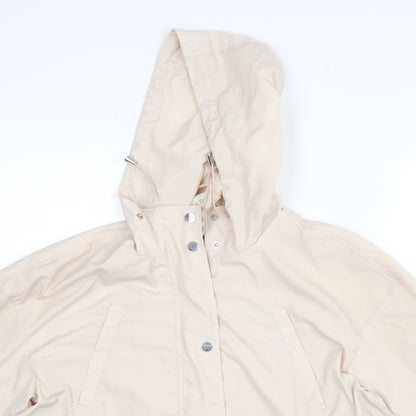 Paspasya Womens Beige  Rayon Jacket Coat Size 12