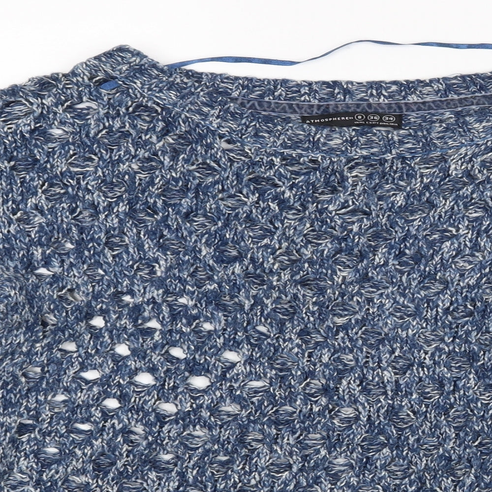 Womens UK Size 8 Atmosphere Blue Pullover Jumper