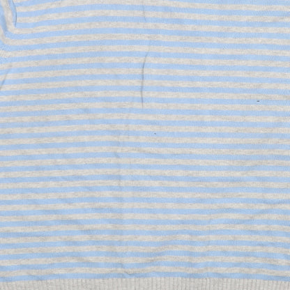 New Look Mens Blue Striped  Pullover Jumper Size XL