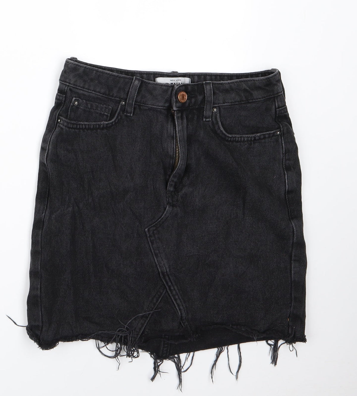 Additional front view of Denim women’s black straight & pencil set, size UK 6