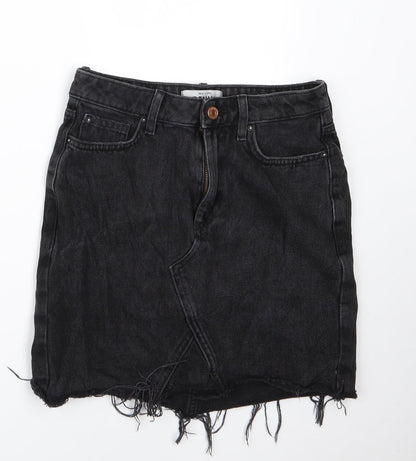 Additional front view of Denim women’s black straight & pencil set, size UK 6