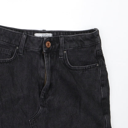 Close-up detail of Denim women’s black straight & pencil set, size UK 6