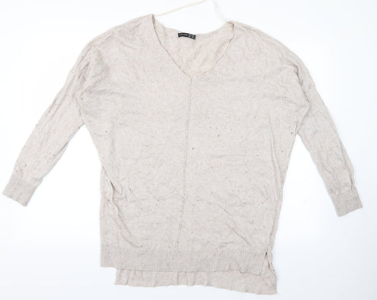 Womens UK Size S Atmosphere Beige Pullover Jumper
