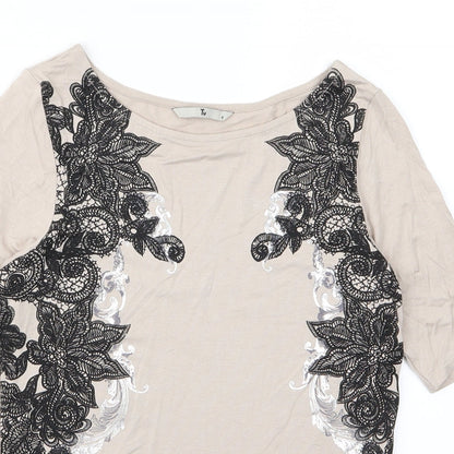 TU Womens Brown   Basic T-Shirt Size 8