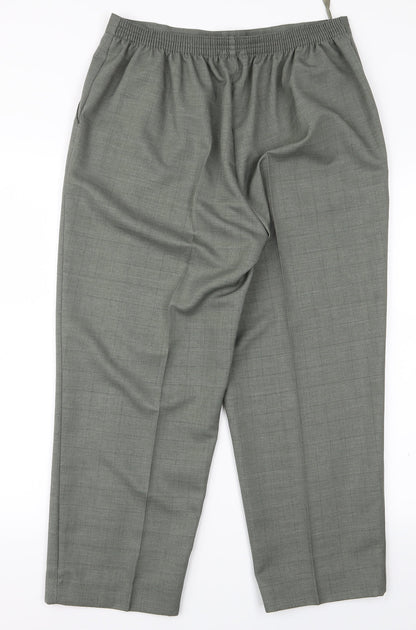 Womens UK Size 14 BM Regular Fit  Green Trousers
