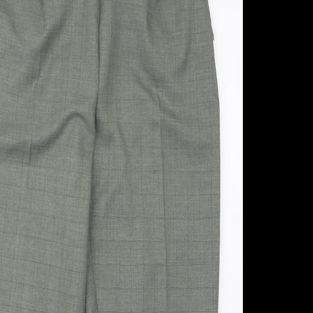 Womens UK Size 14 BM Regular Fit  Green Trousers