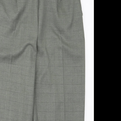 Womens UK Size 14 BM Regular Fit  Green Trousers