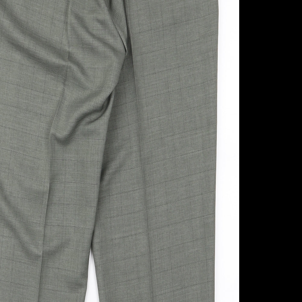 Womens UK Size 14 BM Regular Fit  Green Trousers