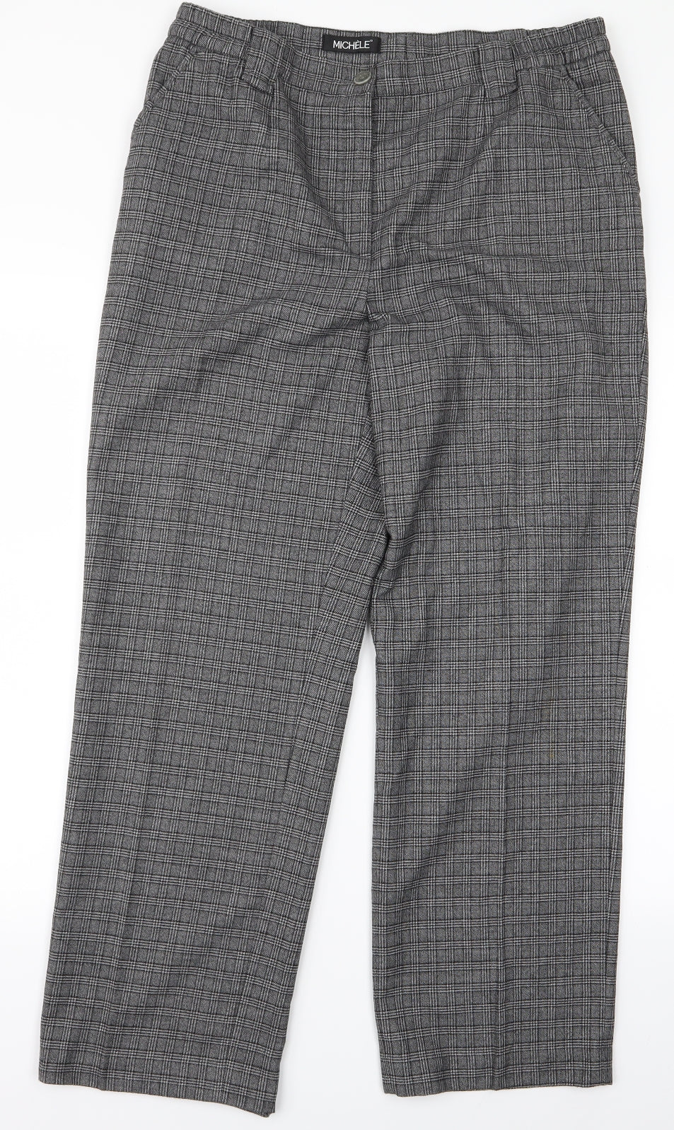 michelle Womens Grey  Rayon Trousers  Size 32 L24 in