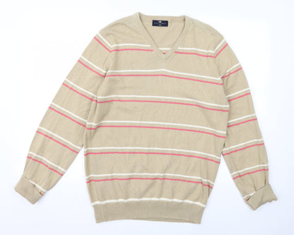 m&s Mens Beige   Pullover Jumper Size S