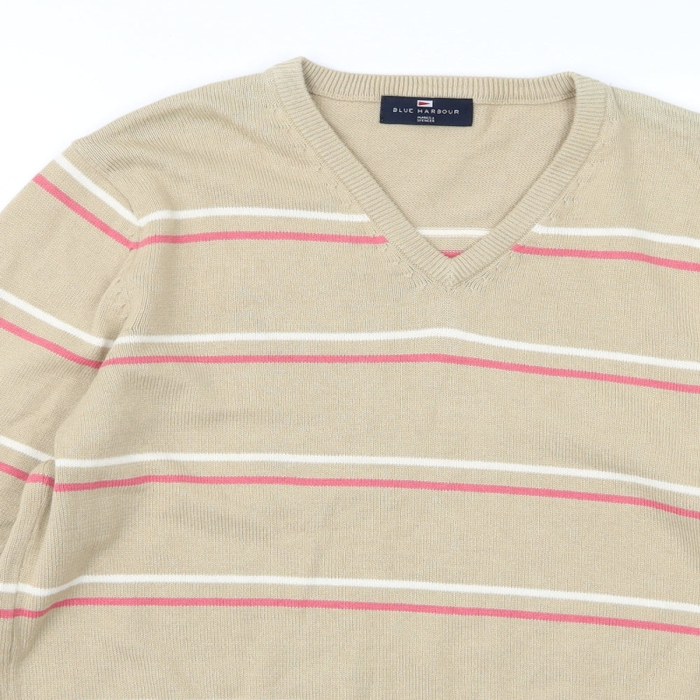 m&s Mens Beige   Pullover Jumper Size S
