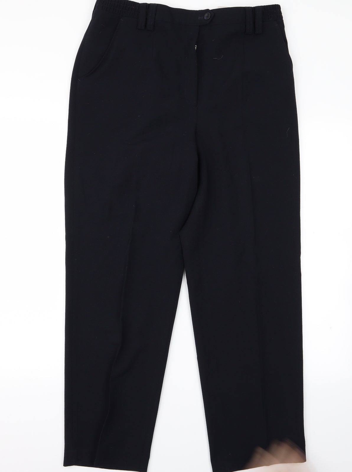 Womens UK Size 14 Preworn Regular Fit  Black Trousers
