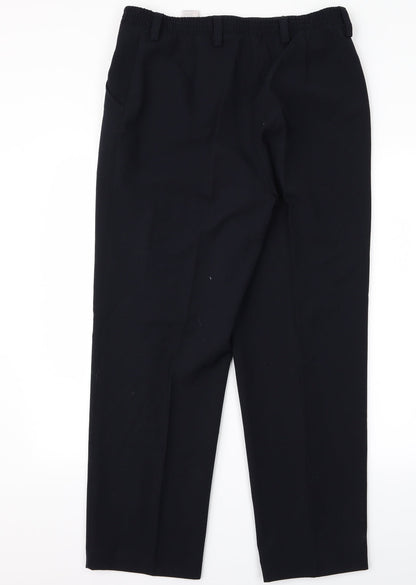 Womens UK Size 14 Preworn Regular Fit  Black Trousers