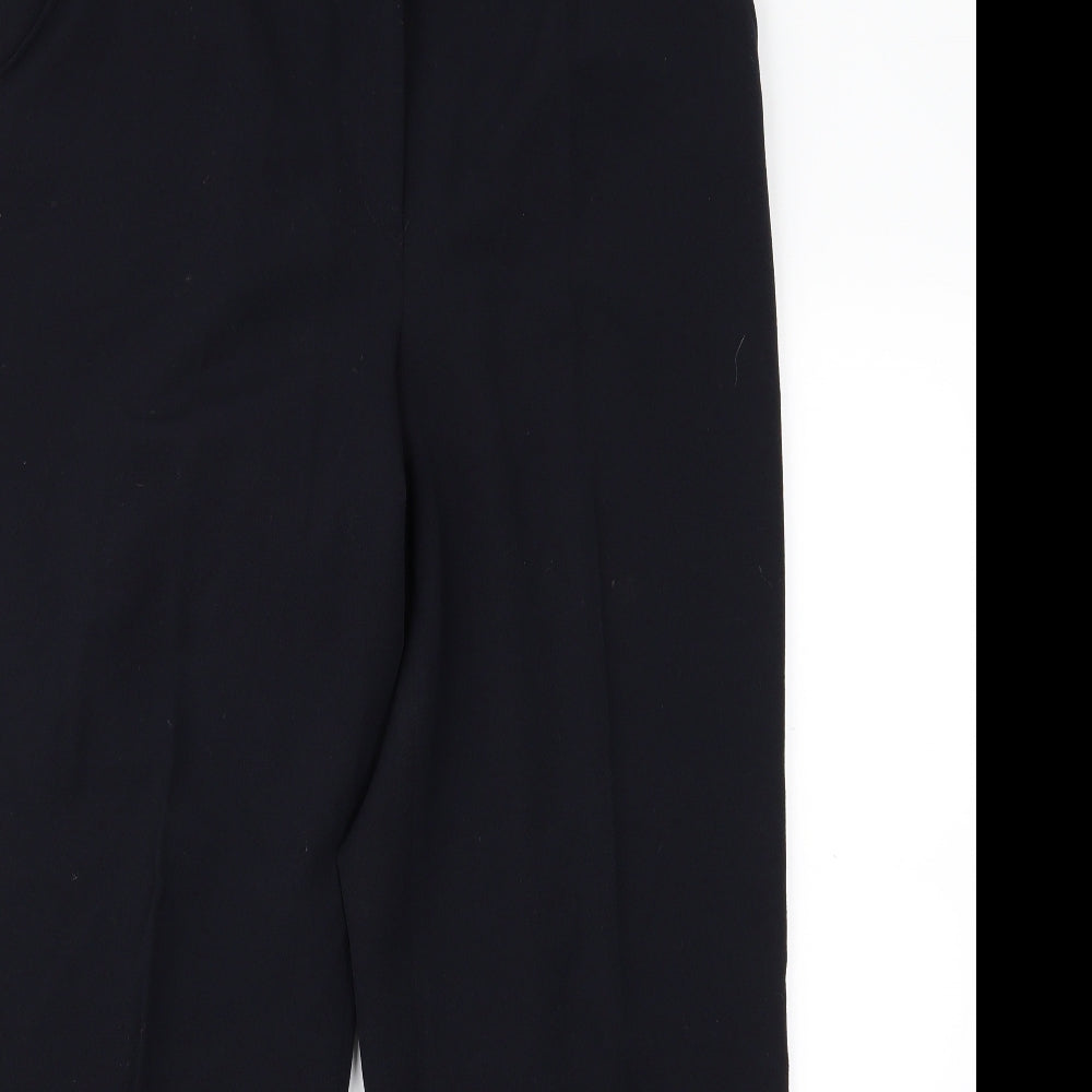 Womens UK Size 14 Preworn Regular Fit  Black Trousers
